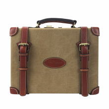 GuangZhou factory OEM customized canvas and leather classical cartridge case ammo box